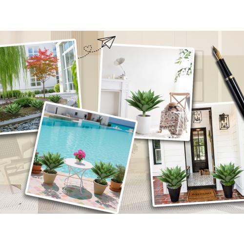 28 inch Artificial Agave Plants, Large Size Fake Succulent Plant, Faux Succulents Stems for Outdoor Indoor Home Decor (Set of 2)