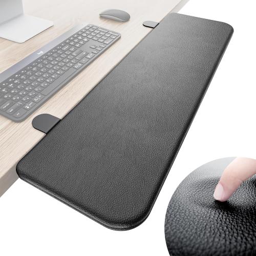 Black 30 NODOCA Arm Rest for Desk, Ergonomics Wrist Rest, Desk Extender, Soft Sponge Built-in, Comfortable Arm Support for Desk, Wrapped in Eco-Friendly Leather, Foldable Elbow Rest for Desk(1, Black, 30'')
