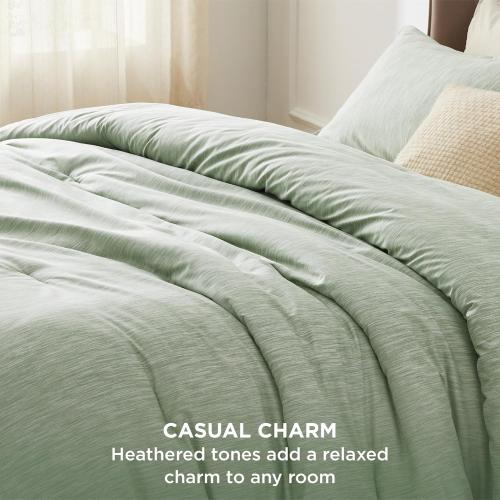 Bedsure Oversized King Comforter Set - Celadon Green Soft Bedding for All Seasons, Cationic Dyed Bed Set, 3 Pieces, 1 king Size Comforter and 2 Pillow Shams (20x26 2)