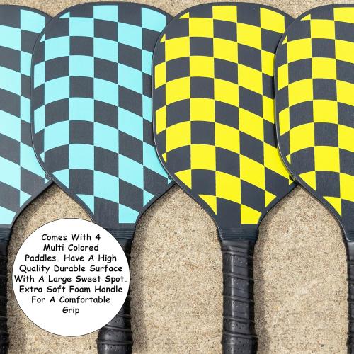 Homie Portable Pickleball Net Set with 4 Paddles, 4 Balls, Backpack Carrying Bag, 22 FT Regulation Size, Easy Setup for Outdoor Indoor, Weather Resistant Metal Frame