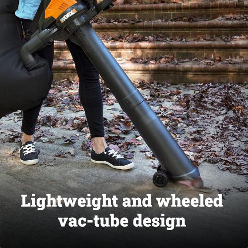 WORX Cordless Leaf Blower, 3 in 1 Blowers for Lawn Care with Leaf Vacuum & Leaf Mulcher, Electric Blower with Brushless Motor & 2 Speed Control, 2 × 4.0 Ah Batteries & Charger Included, WG583