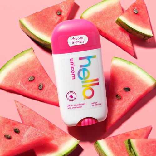 hello Unicorn Aluminum Free Deodorant for Women, Girls, Safe for Kids, Dermatologically tested, Natural Fragrance, 2 Pack