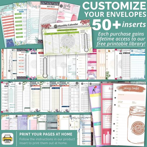 Saveyon Blue A6 Binder & 12 Clear Envelopes, Cash Envelope Binder for Budgeting, Mini Cash Envelope Wallet, Budget Envelopes for Cash System, Practical Organizer for Personal Cash Flow Management