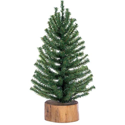 18 Battery Operated LED Warm White Table Top Tree Green Upswept