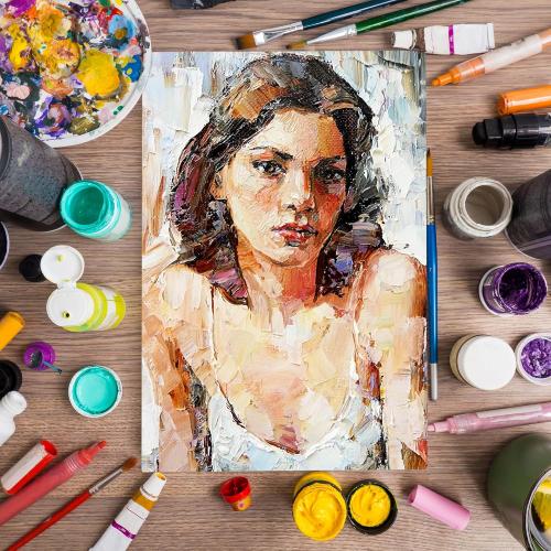 FIXSMITH Stretched Canvas for Painting 24x36 Inch, 2 Pack,Primed Large Canvas,100% Cotton,5/8 Inch Profile of Super Value Pack for Acrylics,Oils & Other Painting Media
