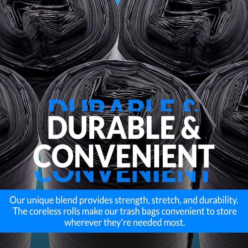 Reli. 13 Gallon Trash Bags | 250 Bags | Black | Tall Kitchen | Strong | Garbage