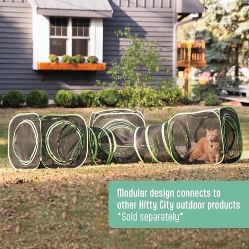 Black and Green Kitty City Large Outdoor Play Cube