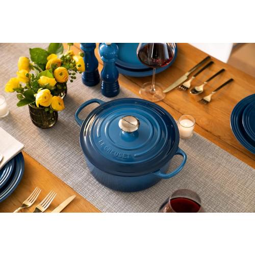 Le Creuset Enameled Cast Iron Signature Round Dutch Oven, 7.25 qt., Marseille