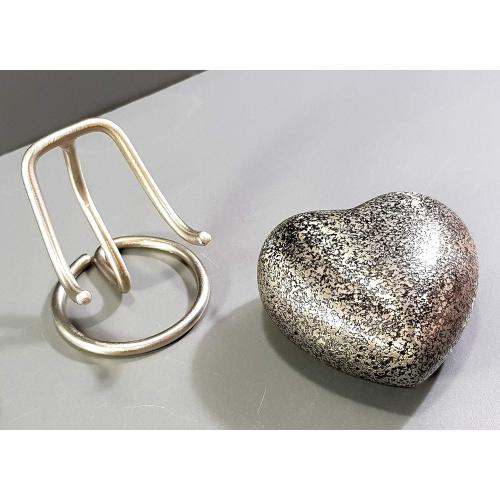 Esplanade Heart Shape Cremation Urn Memorial Container Jar Pot | Metal Urns | Memorial Keepsake Urns