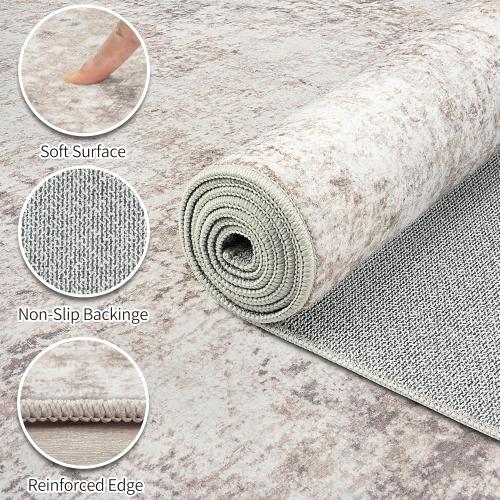 Area Rugs Living Room: Large Soft Washable Rug Modern Abstract Anti-Skid Non-Shedding Carpet Indoor Floor Thin Carpets for Bedroom Dining Room Farmhouse Nursery Home Office