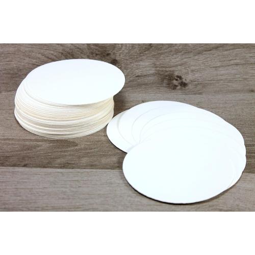 eSplanade Disposable Paper Coasters - Use and Throw Reversible Round Paper Coasters - White