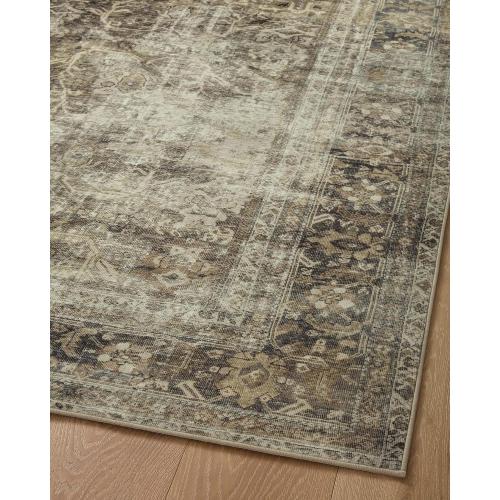 Loloi Magnolia Home by Joanna Gaines Sinclair Collection SIN-01 Pebble/Taupe 2'-3 x 7'-6, .25 Pile Height, Machine Washable, Runner Rug