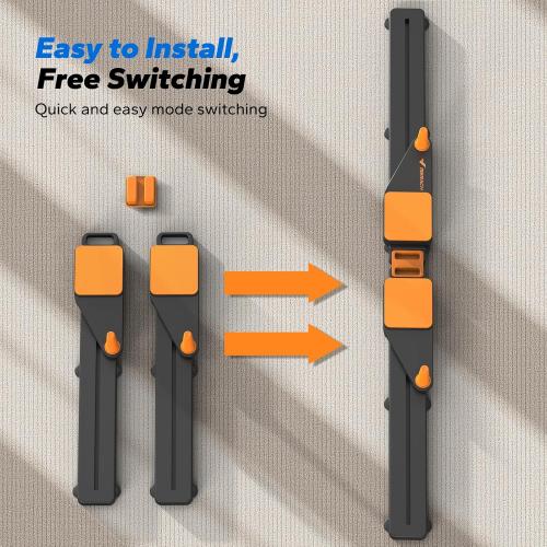 Grey and Orange MERACH Pilates Board, Multifunctional Abdominal Plate, Detachable Ab Trainer Machine with Anti-Slip Design, Portable Pilates Reformer for Core Workouts, Home Gym Equipment for Women