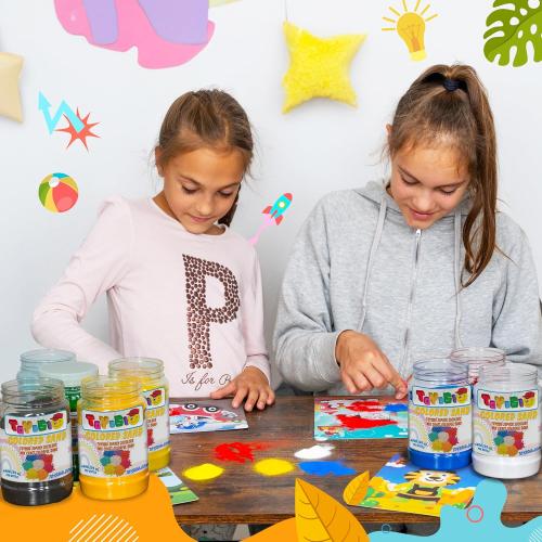 Sand Art Sand [ 20 Colors: 30 lbs ] Craft Sand, Colored Sand for Crafts, Sand Art Bulk, Sand in Bulk, Art Sand, Sandbox, Sand for Crafts for Kids Age 3 , Non-Toxic, 20 Jars