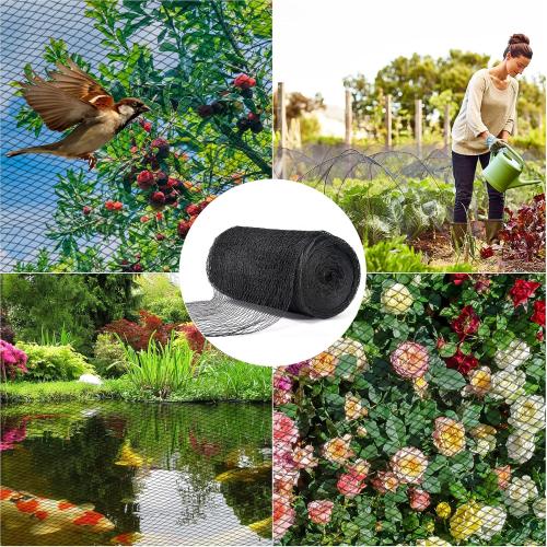 Pond Netting, 15 x 20FT Heavy Duty Pond Net for Koi Ponds, Garden Pool Fine Mesh Netting Kit for Leaves, Protects Koi Fish from Birds Cats Predators, with 14 Stakes and 30 Cable Zip Ties