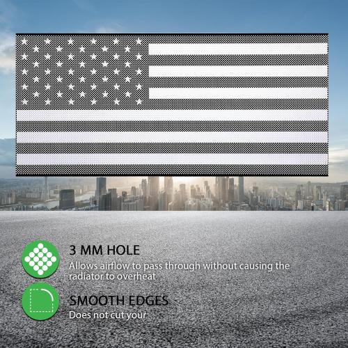 moveland Grille Insert for Jeep Wrangler JL & Gladiator JT 2018-2026 | American Flag Design, Heavy-Duty Aluminum Alloy, Corrosion-Resistant, No-Drill Install, Protects Against Debris/Rocks/Bugs