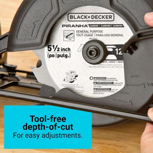 BLACK DECKER 20V MAX POWERCONNECT 5-1/2 in. Cordless Circular Saw with Battery and Charger (BDCCS20C)
