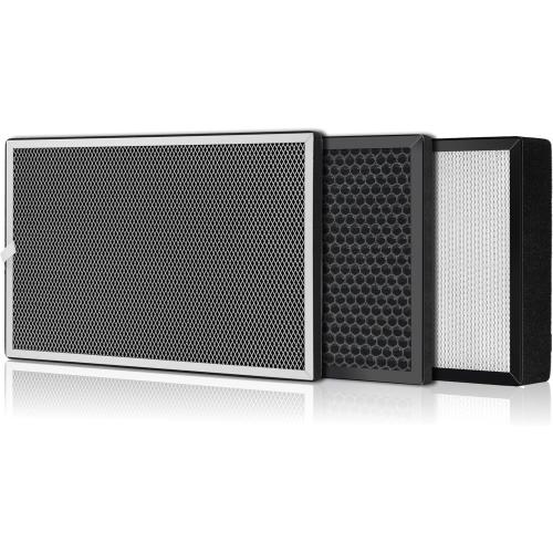 Replacement 3-Stage Filter Set for WEIWORLD 8/10 Inch Purification Box, Includes Pre-Filter, H11 HEPA, and Activated Carbon Filter