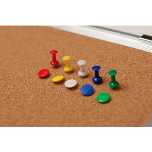 Cork Board Set for Wall - Bulletin Board Corkboard 24 x 18 in with 10 Thumb Tacks - Wall Hanging Pin Board Message Board Tack Board Organizer for Home, Office, Desk and Cubicle (24x18)