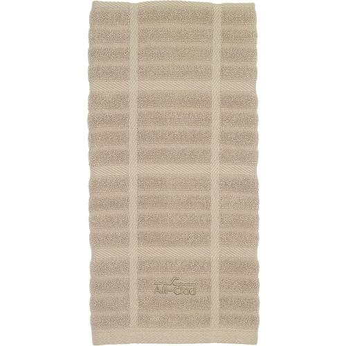 All-Clad Solid Kitchen Towel: Highly Absorbent, Super Soft Long Lasting - 100% Cotton, 17x30 Tea Towel for Cleaning & Drying Dishes, Pans, Glassware, or Countertops, (6-Pack), Cappuccino