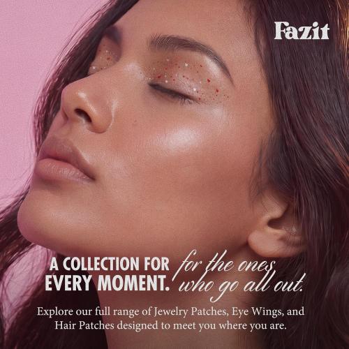 Fazit Makeup Patches - Sweetheart Eye Speckles - Glow Up Make-Up Patches - Cute Glitter Makeup Accessories for Women - Cosmetic Glitter for Face