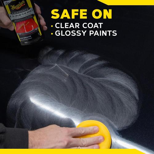 Meguiar's Ultimate Compound - Pro-Grade Car Scratch Remover, Paint Correction Compound That Removes Defects While Adding Gloss and Shine, Single Stage and Clear Coat Scratch Remove, 15.2 Oz