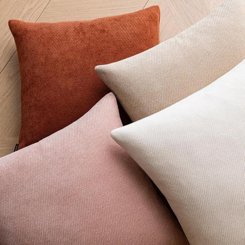 a moment Pack of 2 Decorative Chenille Throw Pillow Covers with Twill Cushion Covers for Sofa Living Room Couch Bed 20x20 Inch Blush Pink
