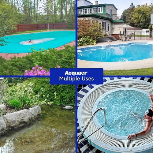 Acquaer 1/3 HP Automatic Submersible Water Sump Pump, 115V with 3/4” Garden Hose Check Valve Adapter,2160 GPH High Flow Water Removal for Swimming Pool Cover Hot Tubs Flooded House Basement