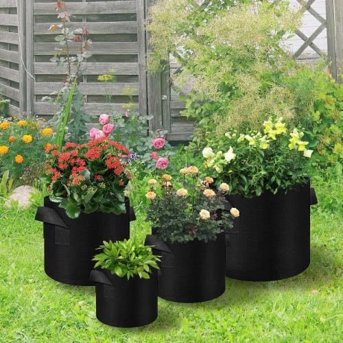 LITLANDSTAR Bundle Grow Bags, Heavy Duty Thickened Nonwoven Aeration Fabric Pots with Handles, Aeration Grow Bags for Vegetable/Flower/Plant