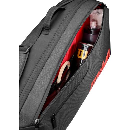 WILSON Clash V3 Super Tour Tennis Racket Bags - Black/Infrared