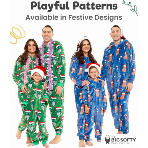 The Big Softy Christmas Onesie Adult & Kids - Christmas Onesie Pajamas - Christmas Adult Onesie Pajamas, set of 1, small