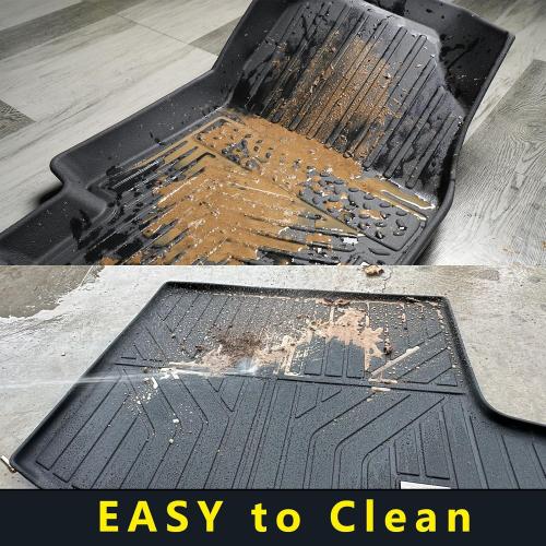 Floor Mats with Trunk Mat for 2017-2025 Chrysler Pacifica Hybrid Touring (Non Fit Pinnacle Model) 7 Seater TPE All Weather Protection carFloor Liners & Cargo Liners