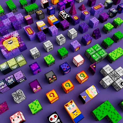 Mysterious Castle Magnetic Building Blocks for Kids 100PCS, 0.8in Magnet Cubes STEM Educational Construction Toys for Boys and Girls, 0.8in Magnetic Toys Gift Set