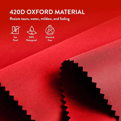 ZOBER 2 Pack Oxford Christmas Wreath Storage Container 30 Inch - Wreath Bag for Artificial Wreaths Box - Waterproof Fabric, Dual Zippered Wreaths Storage Bag With Strong Durable Handles - Red