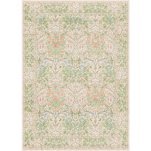 Light Green Bedroom Rug 5x7 Area Rug for Living Room, Vintage Washable Floral Floor Mat for Nursery, Dining Room Low Pile Non Slip Stain Resistance Distressed Retro Indoor (5x7 Beige Green)