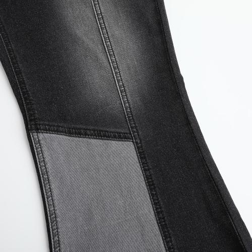 THUNDER STAR Women Large Patchwork Flare Jeans Stretch High Waisted Bell Bottom Raw Hem Denim Pants