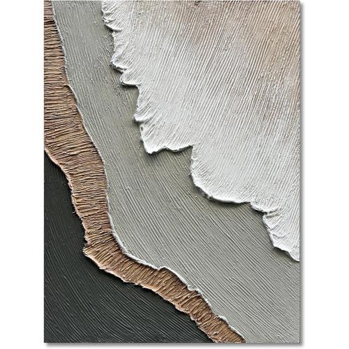 NANKAI Art Hand-Painted Beach Wave Landscape Oil Painting 40x28 Inch Abstract Wall Decorative Art