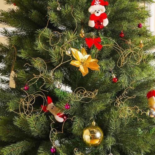 Glitter Curly Ting Ting Branches Christmas Branches Vase Filler Artificial Curly Twigs for Christmas Tree Garland Wreath Decoration, Craft Vases Home Garden Decoration (Gold, 80 Pieces)