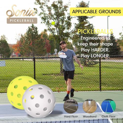 Sonix | USAPA Approved | Pickleball Paddles Set of 2 | Fiberglass Surface Pickleball Set with 2 Rackets, 4 Balls, & Bag