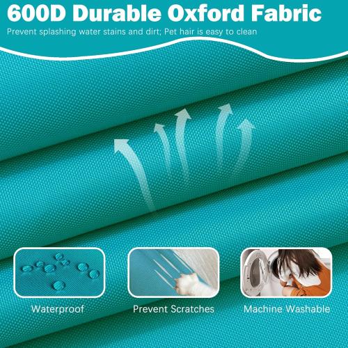 Sqodok Patio Cushion Covers, Waterproof Outdoor Cushion Covers Replacement, Patio Cushion Seat Slicovers for Sectional Sofa, Chair, Outdoor Wicker Patio Sofa