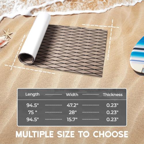FOCEAN Boat Flooring EVA Foam Boat Decking Self-Adhesive Marine Mat for Motorboats Jon Boats Kayak Bass Boat Garden Floor