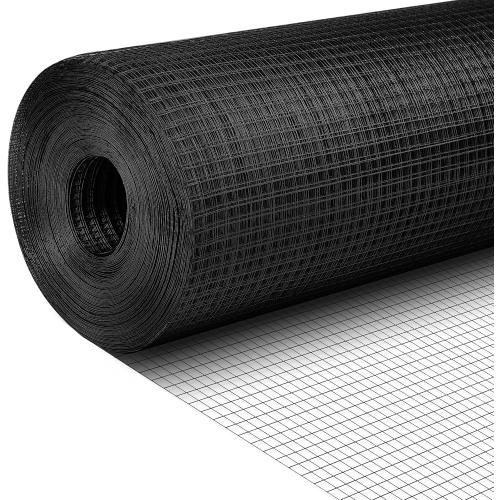 Tatuo Hardware Cloth 1/4 Inch 48in x 150ft Hot Dip Galvanized After Welded Cage Mesh Rolls 21 Gauge Metal Chicken Wire Roll Wire Fencing Poultry Netting for Raised Garden Rodent Animals(Black)