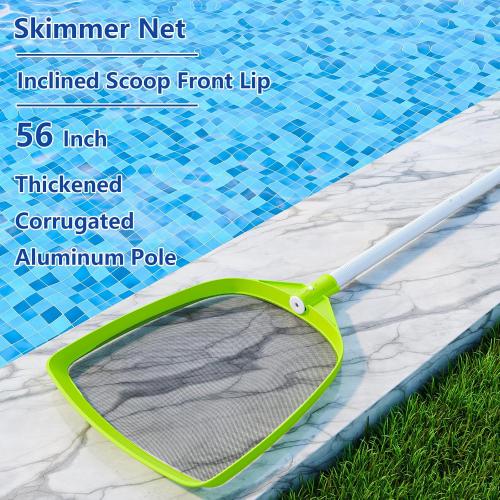 ‼️has mild scratches and possible stains ‼️Pool Skimmer Net- Total Length 72 inches Rake with Pole,Accessories for Cleaning Inground/Above Ground Swimming Pool, Pond,Spa and Hot Tub Leaf Debris