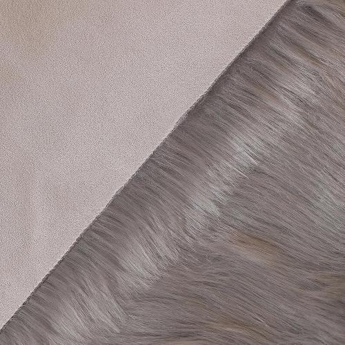linmopm Faux Fur Sheepskin Rug, Grey, Small Runner | Shag Fluffy Fuzzy, High-Density Cushion, For Bedroom Bedside Living Room, Plush Carpet, Sofa Cover