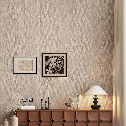 24in X 393in Grasscloth Peel and Stick Fabric Textured Contact Paper for Cabinets, Linen Wallpaper Vintage Matte Frosted Waterproof Flax Luxury Wallpaper for Bedroom Kitchen (Light Brown)