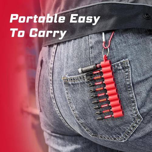 Impact Screwdriver Bits Set, 50 Pieces 2”Muliti Head Magnetic S2 Steel Driver Bits PH/SQ/Torx/Hex/PZ with Soft Hanging Strips