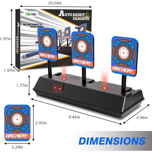 Color Blue KKONES Electric Scoring Auto Reset Shooting Digital Target for Nerf Guns Shooting Target