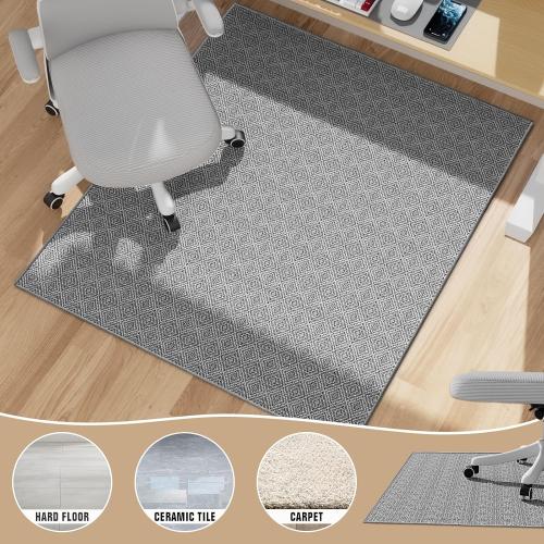 KMAT Office Chair Mat, 36x48in Heavy Duty Hardwood/Tile Floor Protector, Floor Mat Computer Desk Mat for Rolling Chairs, Work, Study, Office, Grey ‼️ unused‼️