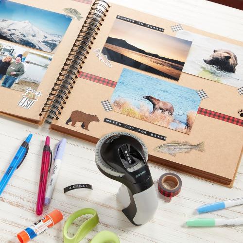 Dymo Embossing Organiser Xpress Pro Bundle Retro Label Maker, with 3 Black Tapes