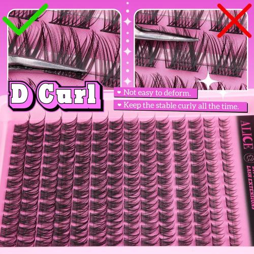 ALICE Natural Cluster Eyelash Extensions Lash Clusters DIY Lash Extensions Wispy Eyelash Clusters Individual Lashes 154pcs
